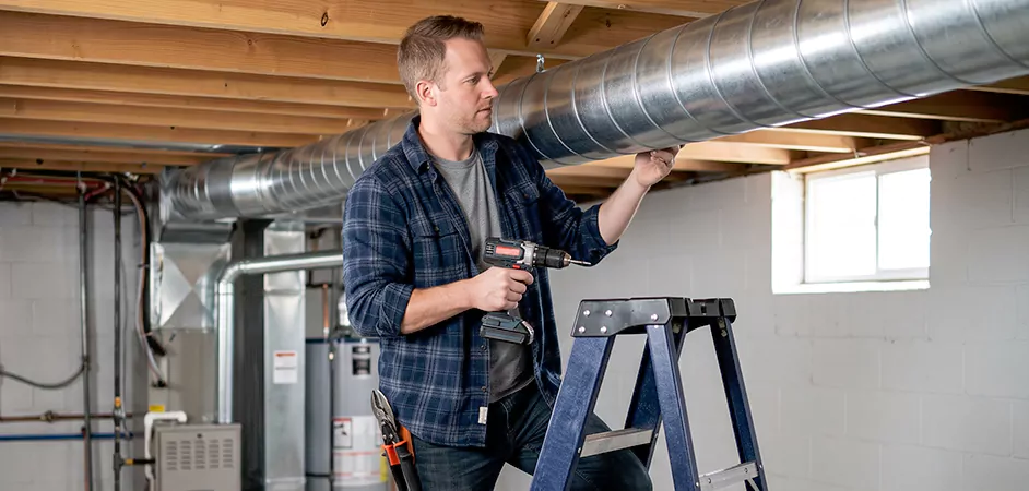 Exposed Spiral Ductwork in Greenbelt