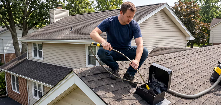 Multi-Story Roof Dryer Vent Cleaning in Greenbelt